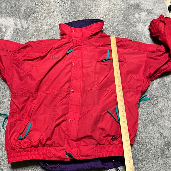 Vintage Columbia Coat Mens Large Skidaddle 3-in-1 Ski Jacket Red Winter - Picture 7 of 11